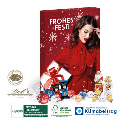 Adventskalender Lindt „Premium-Selection“, Inlay aus Papierfaser