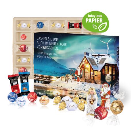 Adventskalender Lindt "Premium Selection", Inlay aus Papier bunt | ohne Werbeanbringung