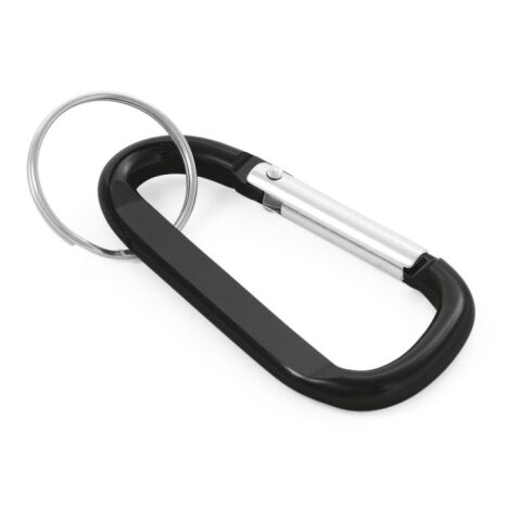 MATTHEW. Karabinerclip aus Aluminium mit Schlüsselring schwarz | ohne Werbeanbringung | Nicht verfügbar | Nicht verfügbar | Nicht verfügbar