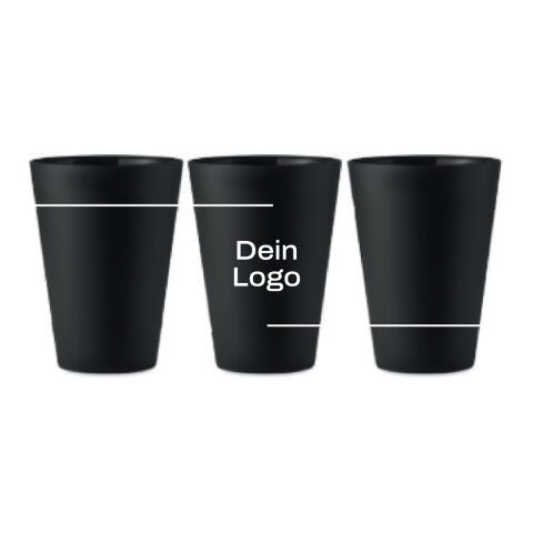Werbeartikel Festivalbecher, Mehrwegbecher in verschiedenen Farben aus Plastik,  300 ml – schwarz – mit Logo bedruckt