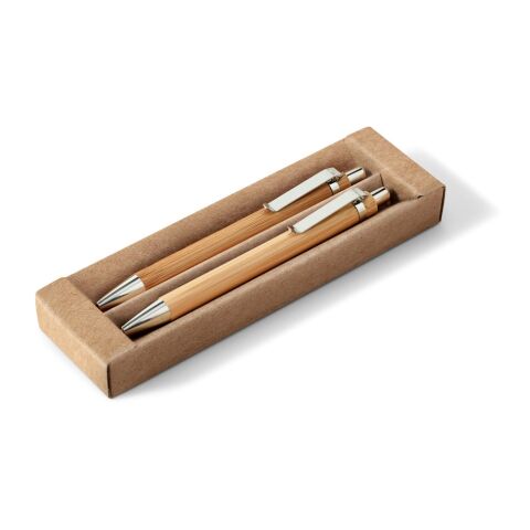 GREENY. Schreibset mit Kugelschreiber und Minenbleistift aus Bambus Natur | ohne Werbeanbringung | Nicht verfügbar | Nicht verfügbar | Nicht verfügbar