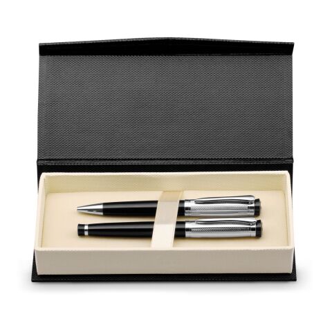 ORLANDO. Kugelschreiber- und Rollerset aus Metall mit Clip Silber | ohne Werbeanbringung | Nicht verfügbar | Nicht verfügbar | Nicht verfügbar