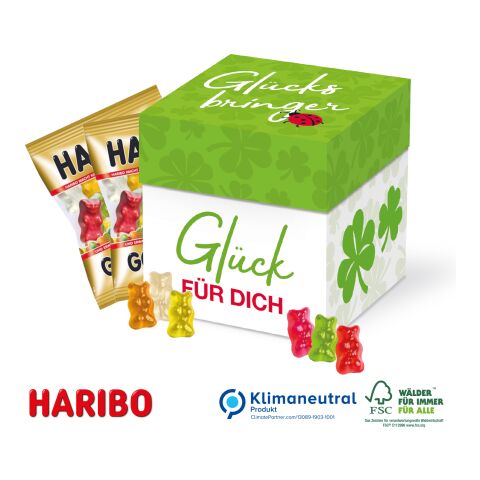 Schokowürfel-Werbebox, Klimaneutral, FSC® 4C Digital-/Offsetdruck | HARIBO Goldbären