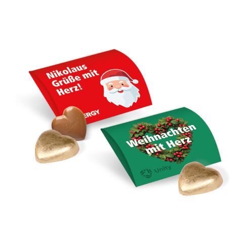 Lindt Herz, 5 g im Werbebriefchen "Xmas Edition" bunt | ohne Werbeanbringung