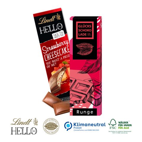 Schokolade von Lindt HELLO, Klimaneutral, FSC® ohne Werbeanbringung