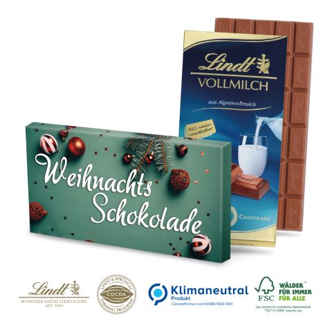 Premium Schokolade von Lindt, 100 g, Klimaneutral, FSC® 4C Digital-/Offsetdruck