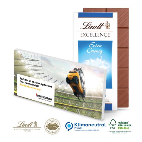 Schokoladentafel Excellence von Lindt, Klimaneutral, FSC® 4C Digital-/Offsetdruck