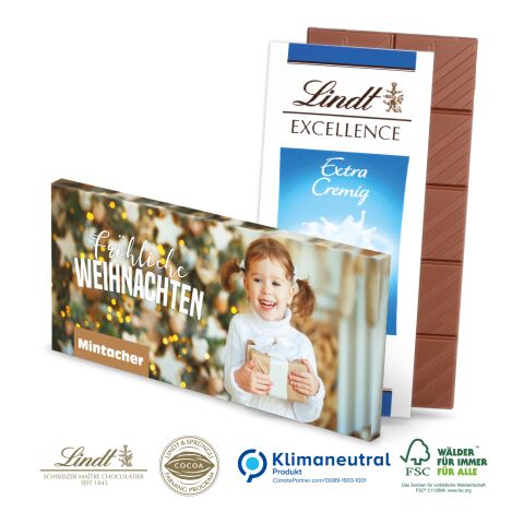 Schokoladentafel „Excellence“ von Lindt, Klimaneutral, FSC® 4C Digital-/Offsetdruck
