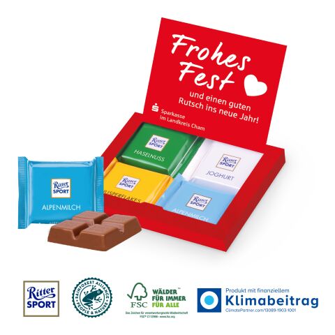 Mini-Grußkarte mit Ritter SPORT Schokolade bunt | 4C Digital-/Offsetdruck