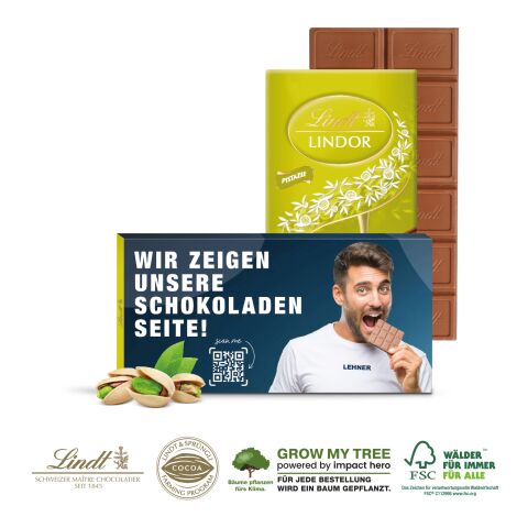 Premium Schokolade Lindt Lindor Pistazie bunt | 4C Digital-/Offsetdruck