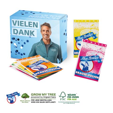 Werbebox Mit Ahoj Brause Pulver bunt | 4C Digital-/Offsetdruck