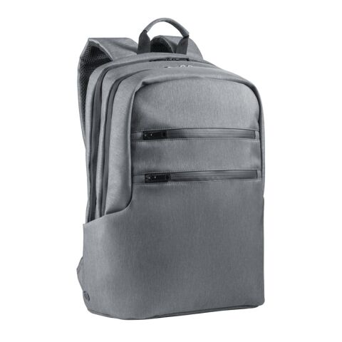 BROOKLYN. Wasserdichter Laptop-Rucksack 15&#039;&#039; aus 2Tone-Nylon Hellgrau | ohne Werbeanbringung