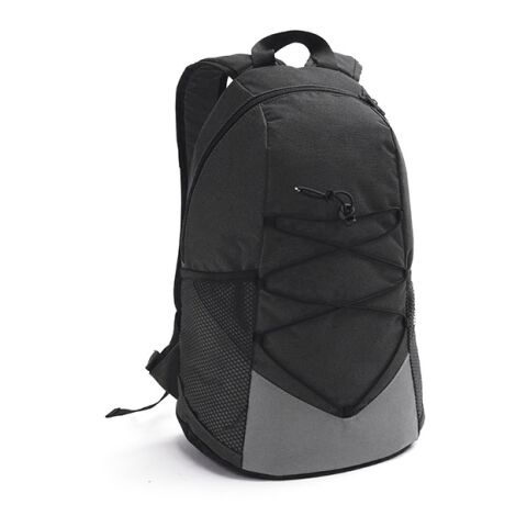 Rucksack mit Mesh-Seitentaschen und Innentasche Schwarz | ohne Werbeanbringung