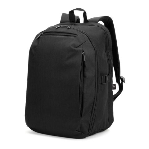 UDINE. Rucksack mit komplett öffnendem Fach schwarz | ohne Werbeanbringung | Nicht verfügbar | Nicht verfügbar | Nicht verfügbar