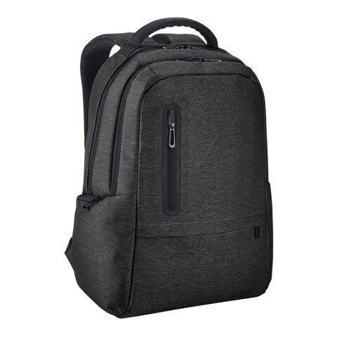 BOSTON. Wasserdichter 2Tone Nylon 17&#039;&#039; Laptop-Rucksack Schwarz | ohne Werbeanbringung