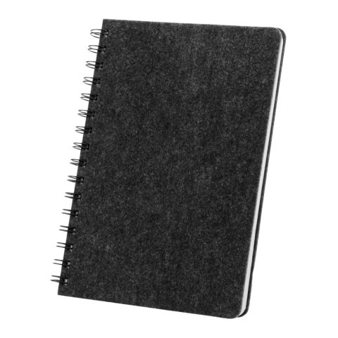 MISHIMA. A5-Ringbuch mit flexiblem Einband aus recyceltem Filz (100% rPET) mit linierten Seiten 1-farbiger Siebdruck