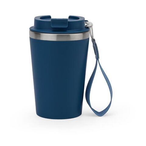 SPITZ. Reisebecher aus Edelstahl (90 % recycelt) und Außenwand aus PP mit matter Oberfläche 440 ml