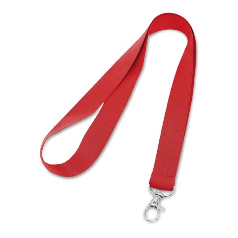 LARIAT. Lanyard aus Polyester mit 20mm Breite Rot | ohne Werbeanbringung | Nicht verfügbar | Nicht verfügbar | Nicht verfügbar