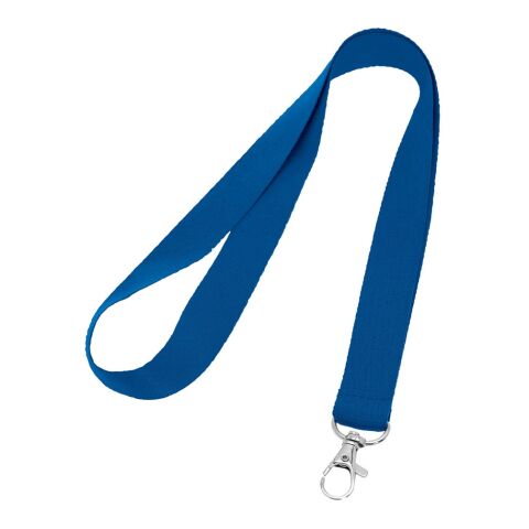 LARIAT. Lanyard aus Polyester mit 20mm Breite Königsblau | ohne Werbeanbringung