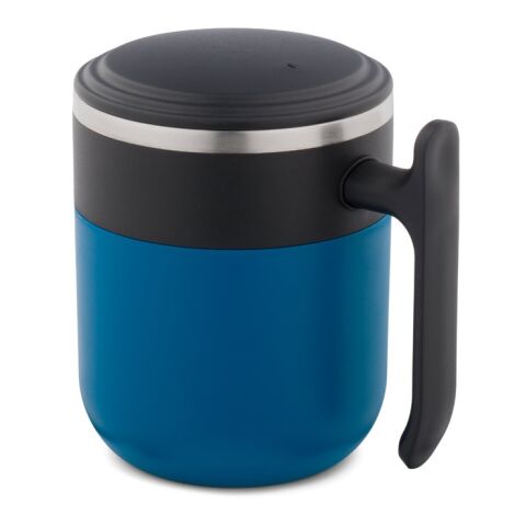 MALDINI. Reisebecher mit Innenwand aus Edelstahl und matter Oberfläche, 400 mL Blau