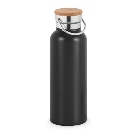 RAGNAR. Edelstahlflasche 570 mL mit Vakuumisolierung Schwarz | ohne Werbeanbringung