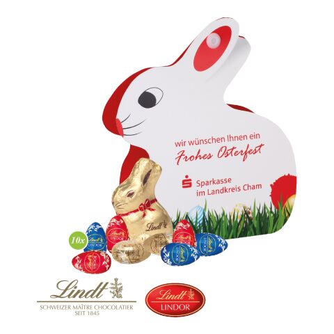 Werbe-Hase mit Schokoladenmischung von Lindt