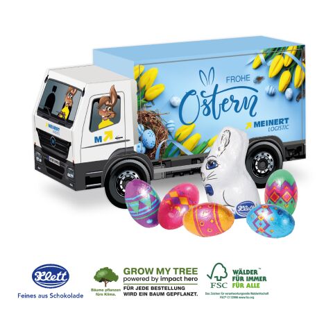 3D Präsent Lkw Ostern bunt | 4C Digital-/Offsetdruck | Klett