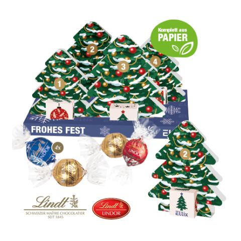 3D Adventskalender &quot;Weihnachtswald&quot; bunt | 4C Digital-/Offsetdruck