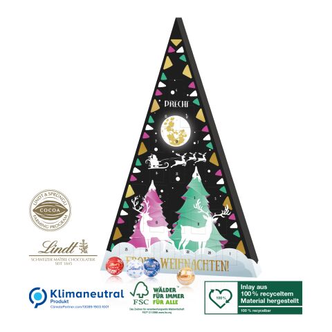 Jubiläums Adventskalender Lindt Weihnachtsbaum, Klimaneutral, FSC® 4C Digital-/Offsetdruck