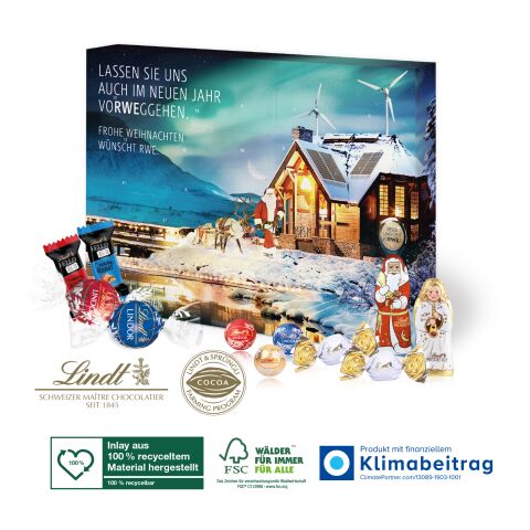 Adventskalender Lindt „Premium-Selection“, Inlay aus 100% recyceltem Material