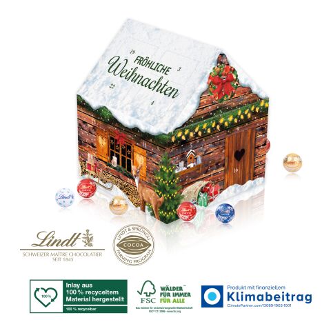 Adventskalender Lindt Weihnachtshaus, Klimaneutral, FSC® 