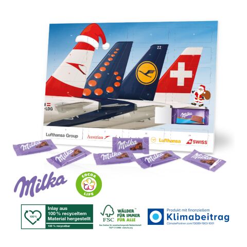 Tisch-Adventskalender mit Milka Schokolade