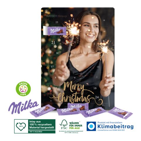 Wand-Adventskalender mit Milka Schokolade