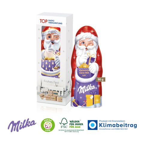 Milka Weihnachtsmann, 90 g, Klimaneutral, FSC®