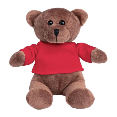 BEAR. Teddybär Plüschtier mit T-Shirt Rot | ohne Werbeanbringung