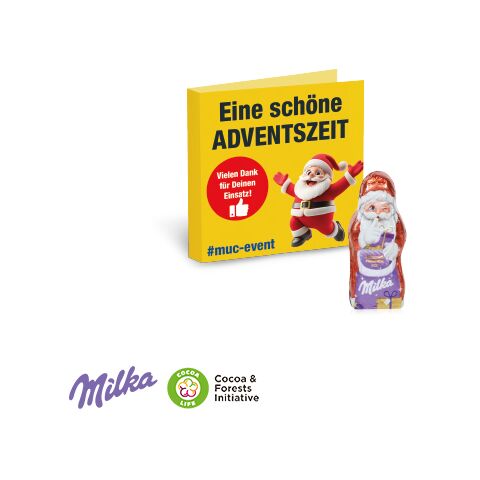 Werbe-Klappkarte Mit Weihnachtsmann Von Milka