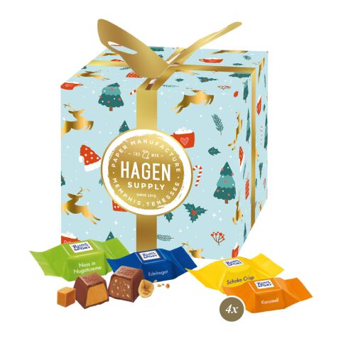 Präsent "Feine Bescherung" mit Ritter SPORT Schokowürfel bunt | ohne Werbeanbringung