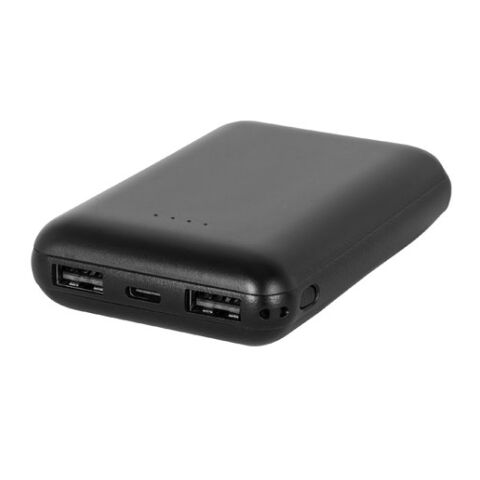 LEAKEY 8. Powerbank 8&#039;000 mAh in recyceltem ABS (100% rABS) Schwarz | ohne Werbeanbringung