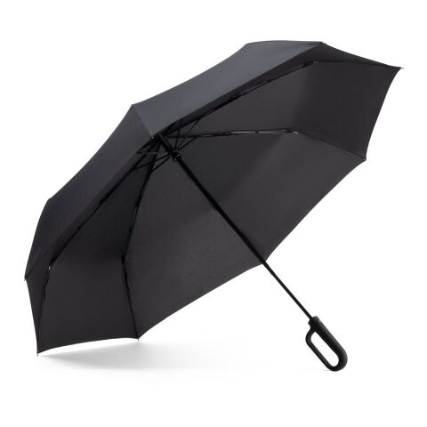 CAMILLE. Großer Regenschirm (27") aus 190T Pongee schwarz
