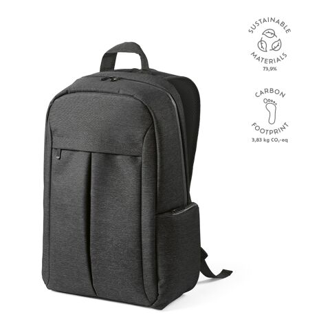 Madrid Laptop Rucksack 22L recy. Nylon Schwarz | ohne Werbeanbringung