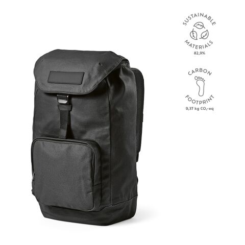 Copenhagen Laptop Rucksack 20L recy. Baumwolle 240 gsm  Schwarz | ohne Werbeanbringung