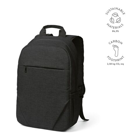 Vilnius Rucksack 18L rPET  Schwarz | ohne Werbeanbringung