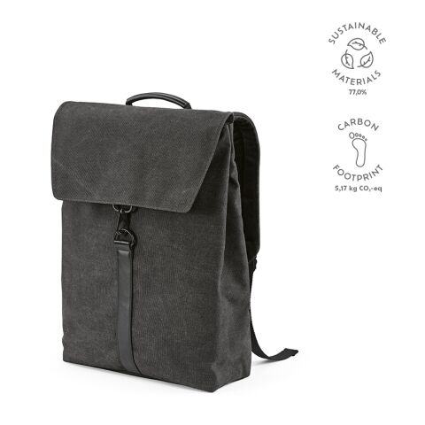 Prague Rucksack 25L recy. Baumwolle  Schwarz | ohne Werbeanbringung