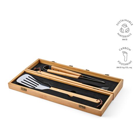 Turner Barbecue Set Bambus  Beige | ohne Werbeanbringung