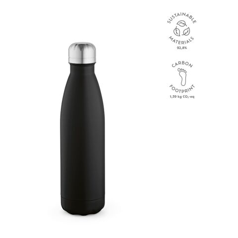 Mississippi 550 Trinkflasche recy.Edelstahl 535 ml  Schwarz | ohne Werbeanbringung