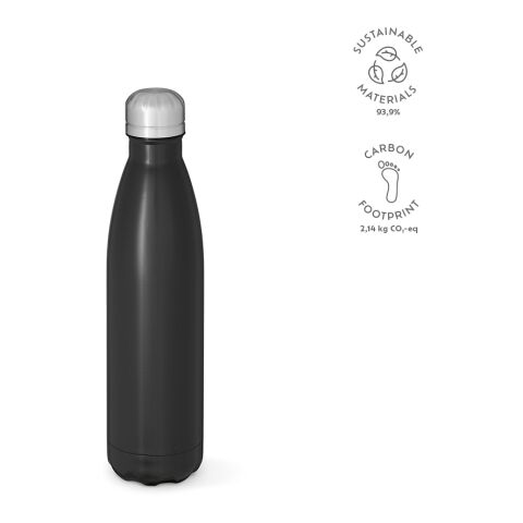 Mississippi 800 Trinkflasche recy.Edelstahl 810 ml  Schwarz | ohne Werbeanbringung