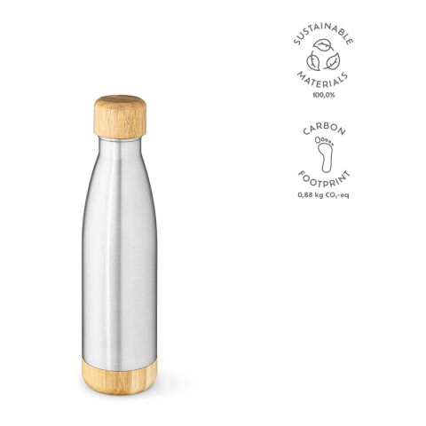 Rio Grande Trinkflasche recy. Edelstahl 530 ml  Silber | ohne Werbeanbringung