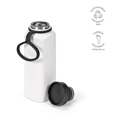 Ural Trinkflasche recy. Edelstahl 820 ml  Schwarz | ohne Werbeanbringung