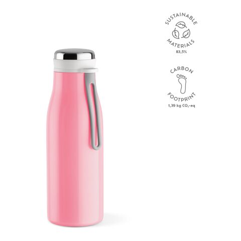 Arkansas 350 Trinkflasche recy. Edelstahl 400 ml  rosa | ohne Werbeanbringung
