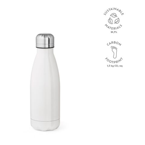 Mississippi 450W Trinkflasche recy.Edelstahl 430 ml  Weiß | ohne Werbeanbringung